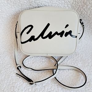 Women's Calvin Klein Cream Crossbody Bag with Calvin Logo